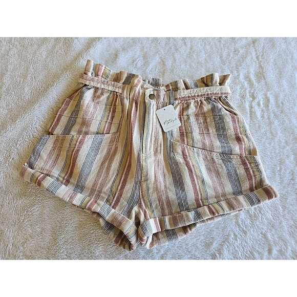 Free People Topanga Yarn-Dye Shorts Size XS NWT Striped - Picture 2 of 13